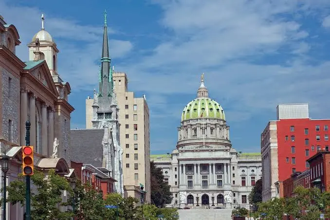 Downtown Harrisburg PA rowhomes near the Pennsylvania State Capitol